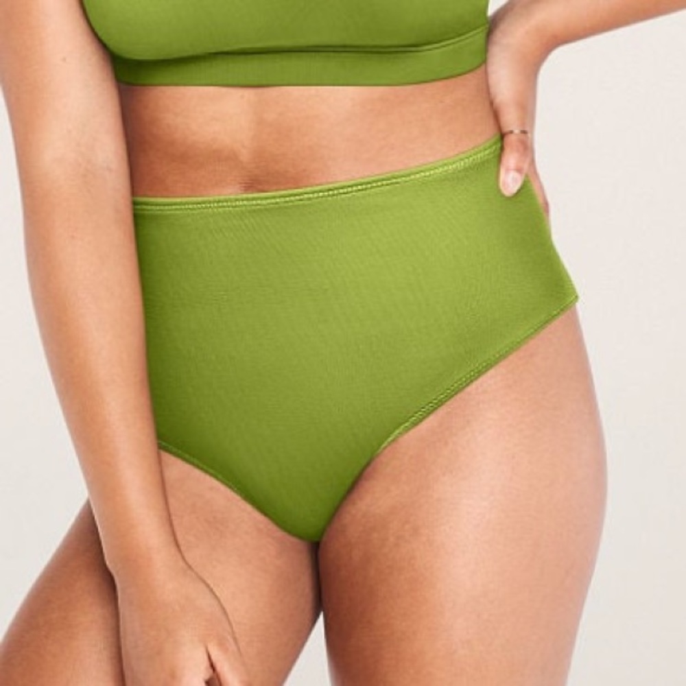 Victoria’s Secret PINK high waist high leg green bikini bottom